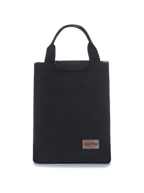 Insulated Lunch Box Large Waterproof Lunch Tote Bag Reusable Lunch Bags(Black)